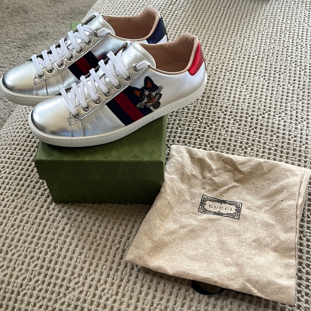 Gucci Ace Metallic "year of the dog" sneaker